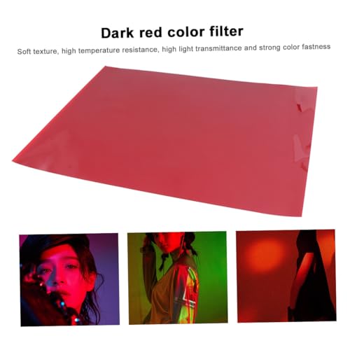 jojofuny 6kawałki Głębokich Czerwonych Filtrów Kolorowych Do Lampy Błyskowej Żelowe Filtry Dla Fotografii Softboxów i Lamp Led Zmiana Temperatura Koloru i Efekty Świetlne