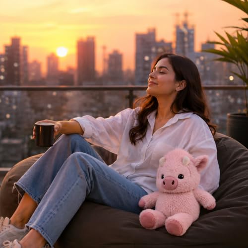 Image of Flufies Plush Soft Toys for New Born Baby and Baby Boy - Soft and Easy Wash Plush - Huggable Plush Toys for Girls and Boys - Soft Toy for Home Decor (Running Plushie - Pink)