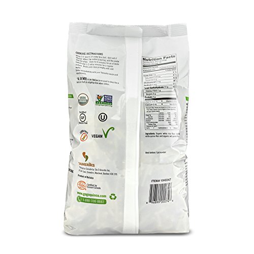 GoGo Quinoa Organic Premium Quality Vegan Red and White Macaroni Pasta, Non-GMO Project Verified & Kosher Certified 8.8 Lbs