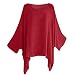 T-shirt d'été pour femme avec col rond et manches courtes Batman - Solide et ample - Pour l'été, b-rouge, S