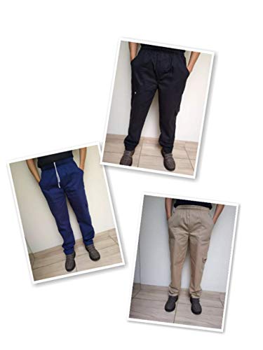 calça brim sarja elástico masculino 38 ate 52 (46, AZUL)