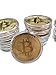 10 Pcs Bitcoin Coin Souvenir with Coin Case, Physical Bitcoin Collection, Gold Plated Bitcoin for Commemoration, Crypto Currency Coin BTC for Gift, Gold Bitcoin Tokens