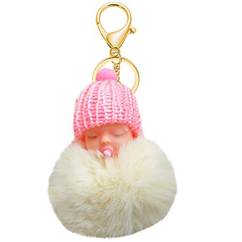 Preisvergleich Produktbild Godagoda Baby Schlüsselanhänger Niedlicher Plüsch Ball Puppen Deko Taschenanhänger Schlüsselbund Spielzeug Handyanhänger Schlüsselring für Auto Keys Tasche #4