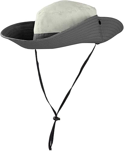 Miniatura 53 de Rosoz Sombreros para cola de caballo para mujer, protección UV, plegable, de malla ancha, senderismo, playa, pesca, safari de verano 1 paquete-gris