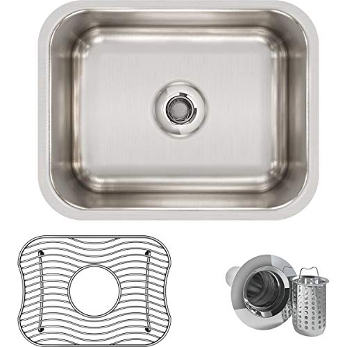 Elkay Eluh129Dbg Lustertone Classic Single Bowl Undermount Stainless Steel Bar Sink Kit #TOP8