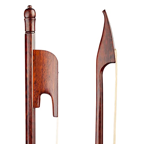 Mingzhe Arco de Violino 4/4 Estilo Snakewood Bastão Redondo Snakewood Crina de Cavalo Branco Bem Equ
