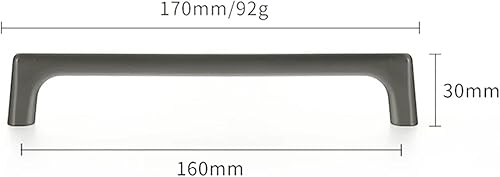 Miniatura 11 de EVURU Manija de gabinete de latón gris perla, manijas de puerta de gabinete de aleación de zinc, tiradores de cajones de muebles de cocina