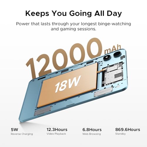 Image of P13 Pro 13.4 Inch Large Tablet, Android 16 Tablets, Gemini AI, 120Hz, 48GB RAM+256GB ROM, 12000mAh /18W, T7280 Octa-Core, 4G Dual SIM, OTG, 16MP, Face ID, 5G WiFi, Tablet with Keyboard Stylus, Blue