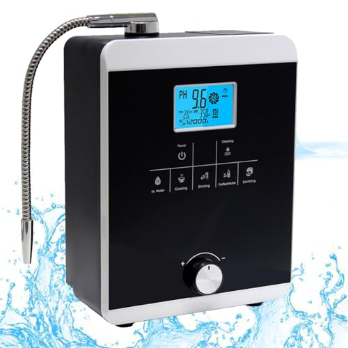 Hydrogen Water Ionizer & Purifier: Alkaline Water Machine with pH 3-11, Auto-Cleaning & LCD Touch for Optimal Hydration