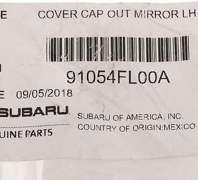 Subaru Exterior Drivers Left Side Upper Mirror Cap Cover for 2017-2023 Impreza without Turn Lamp - 91054FL00A - Genuine OEM