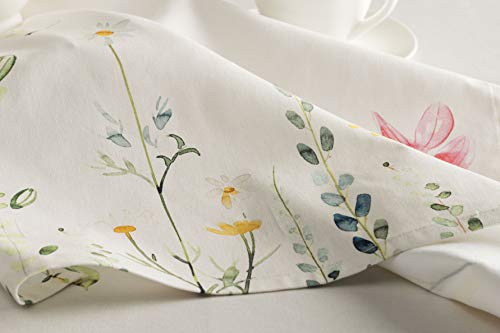 Maison D' Hermine Cloth Napkins 20”X20” 100% Cotton Decorative Washable Easter Table Napkin For Kitchen, Party, Wedding, Restaurant & Camping, Botanical Fresh - Spring/Summer (Set Of 4) #TOP2
