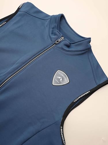 Image of TECHNOSPORT Men's Solid Slim Fit Sleeveless Fleece Regular Jacket