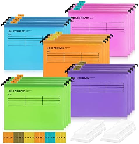 A4 Suspension Files, 20 PCS Filing Cabinet Suspension Files with Tabs Filing Cabinet Dividers Hanging Files for Office School Home Organization