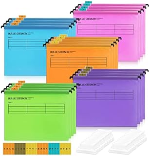 A4 Suspension Files, 20 PCS Filing Cabinet Suspension Files with Tabs Filing Cabinet Dividers Hanging Files for Office School Home Organization
