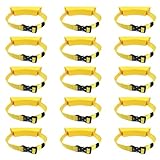 Wall-Mounted Cylinder Holder Bracket - Adjustable Oxygen Tank Storage Rack - ABS with Strap for Argon, Propane, and More(Yellow,15pack)