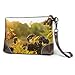 Produktbild Hdadwy Wristlet Handtasche Cluster Obst Schwarz Holunder Garten Sonne Leder Wristlet Clutch Brieftasche Für Frauen Damen Brieftasche Smartphone Wristlet Geldbörse