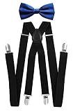 .Form: X-Form, 4 Stabile Clips; .Hosenträger Material: Polyester/ Elasthan; Fliege Material: 100% Polyester