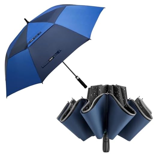 G4Free 62 Inch Golf Umbrella With Double Canopy