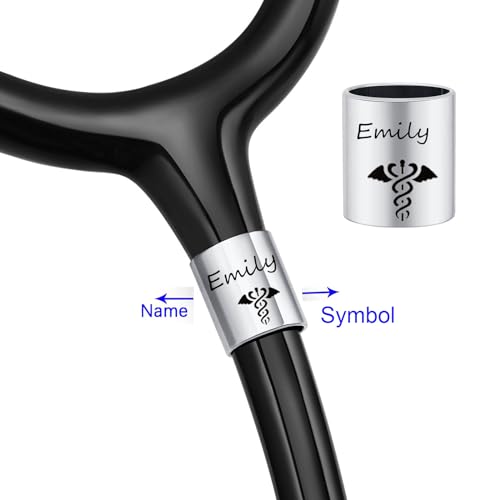 Stethoscope Name Tag Personalized, Stethoscope ID Tag with Name, Stethoscope Charm Accessories Nurses Week Gifts for Doctor,Nurse,Nursing Graduation RN,Veterinarian - Thumbnail 2