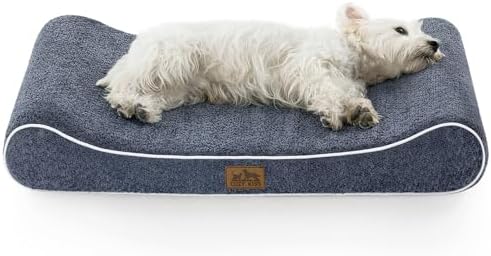 COZY KISS Waschbares Hundebett Wasserfest für Mittel Hunde 90x60cm, Blau | Orthopädisches Hundematte, Erhöhtem Rand, Rutschfestes Hundekissen, Verstärktem Komfortschaum, Atmungsakt