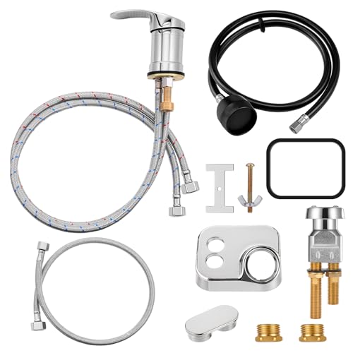Salon Shampoo Bowl Faucet Hair Salon Sink Faucets Sprayer Hose Set Professional Vacuum Breaker Outside Faucet Kit with Sprayer Replacement Part for Bathroom Sink Shampoo Bed