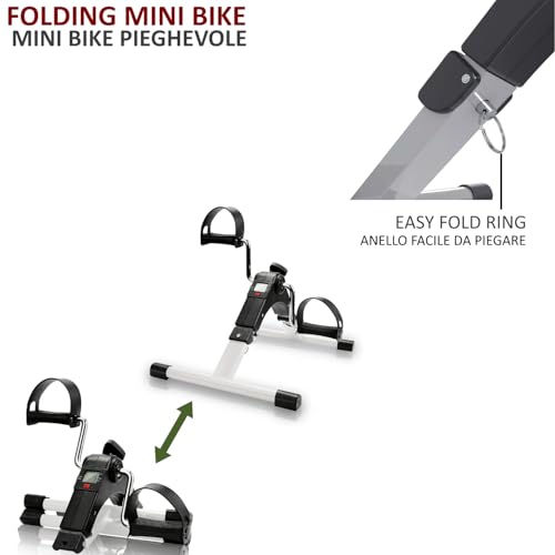 Cyclette Pedaliera Mini Bike Per Riabilitazione Motoria Monitor Lcd Resistenza Regolabile Pieghevole Allenamento Gambe E Braccia - 6