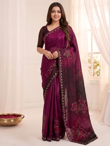 Nayanthara Trends satin silk saree – image 2