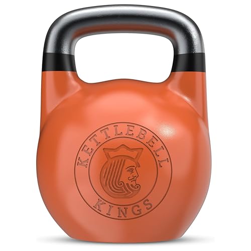 Kettlebell Kings Competition Kettlebells Weight - 33mm handle - 30 KG - Hand weights Workout Gym Equipment and Strength training sets for Women and Men - Weights set for Home Gym - 4-32KG