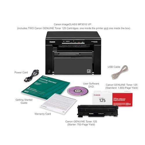 Canon imageCLASS MF3010 VP Wired Monochrome Laser Printer with Scanner, USB Cable Included, Black by Canon - Image 8