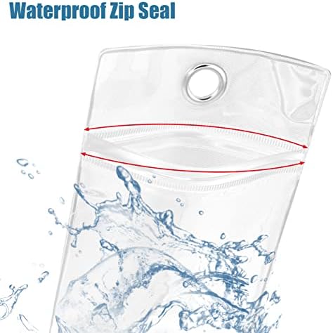 12 Pcs Cruise Luggage Tag Holders, Clear Suitcase Tags Plastic Luggage Label Holder Waterproof Cruise Luggage Tags with Zip Seal and Steel Loops Luggage Labels for Cruise Trip Vacation Accessories