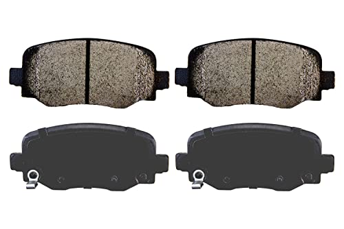 Image of Rear Premium Ceramic Disc Brake Pad D1734 Replacement For 2015-17 Chrysler 200 2014-21 Jeep Cherokee Hardware Fit Included