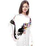 Générique Écharpes pour femmes, écharpe à motif floral imprimé léger châle écharpes de mode châles de protection solaire,Fille Pensée Art Vintage Conte De Fées