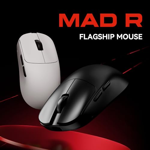 Image of ATK VXE MAD R+ Wireless Gaming Mouse, PAW3395 Sensor, DPI up to 26,000, 42g Lightweight, 150 Hr Battery Life, Smooth Ice-Feeling Coating, Dual-Mode 2.4G /Wired - Black