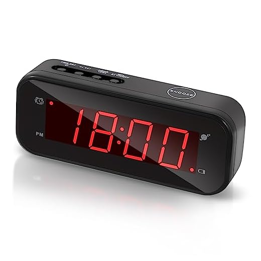 Small Digital Clock Battery Operated, LED Travel Alarm Clock Battery Powered with Snooze, Cordless, Brightness Adjustable, 12/24Hr, Easy to Use