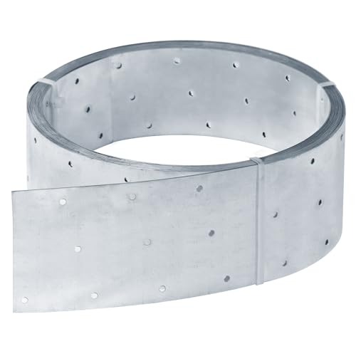 GBGS 32ft Perforated Strap Tie Brace,4"(100 mm) Width Metal Tension Coil Strapping,27 Gauge by GBGS - Used condition - US$28.84