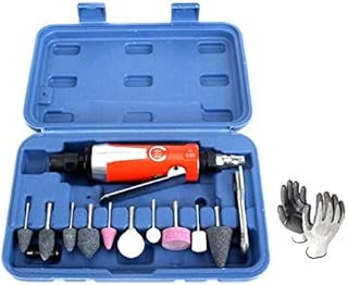 ISC Pneumatic Air Die Grinder Professional AIR DIE Grinder 1/4" -1/8" (6mm-3mm) Pneumatic Tool for Multipurpose Work Also Polisher Sander Kit for Tire Repair Tools Rotary Tool (6 mm)