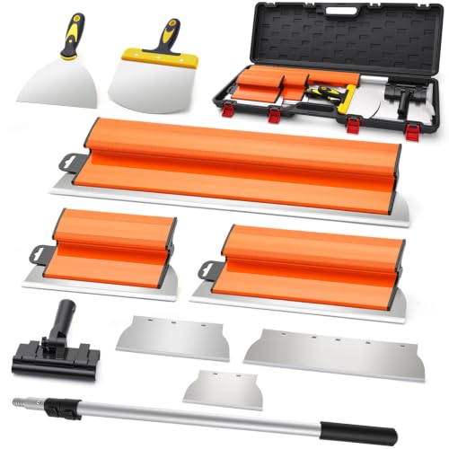 POLIWELL Drywall Skimming Blade Set 10 14 22 with Portable Case