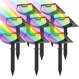 SUNNMO Luces Solares LED Exterior Jardin, 8 Piezas Focos LED Exterior Solares Jardin Potentes 32LED 3 Modos de Luz, Impermeable IP65 Lamparas Solares Lampara Foco Luz Solar Exterior Jardin RGB