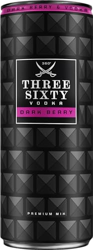 THREE SIXTY VODKA & Dark Berry I Premix I Vorgemixter Longdrink in der Dose to-go I Fruchtiger Geschmack I 330ml I 10% vol
