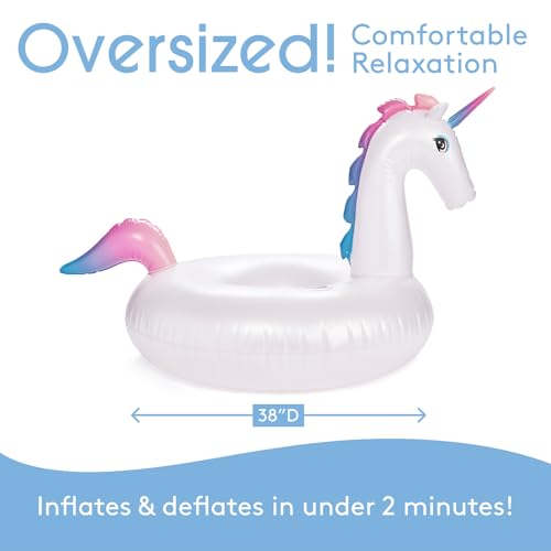 FUNBOY 42" Unicorn Pool Float Tube with Cup Holder by FUNBOY - Used condition - Image 5