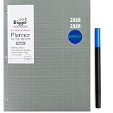 SEE IT BIGGER Home/Office 2-Year Medium Monthly Planner, April 2026 – March 2028, 11.5 x 8 Inches and SUHEYLA Twin Pen (Multi Color)