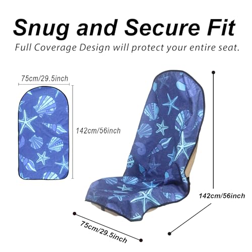 Zinytrae Sweat Towel Car Seat Cover Protector Front Seats for Gym Workout, Running, Swimming, Beach and Hiking, Waterproof Universal Seat Cover for Car, Truck, Van & SUV (1pcs Front Seat) by Zinytrae - Image 3