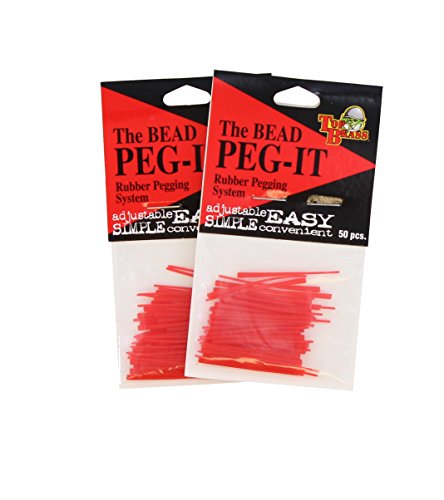 image for Top Brass Bead Peg-It, 100 Piece Bulk Pack, Red Color