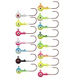 Northland Fishing Tackle Gum-Ball Jig for Panfish, Walleye, Bass, and Trout, Assorted, 1/2 Oz, 15/Card
