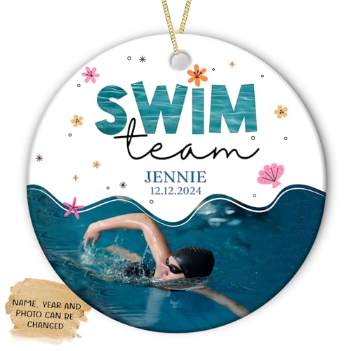 Personalized Swimming Ornament Swimmer Swim Team Gift Swimming Ornament Swim