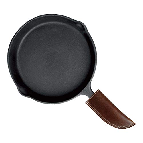 Tuzech Handmade Leather Hot Handle, Panhandle Potholder, Double Layered Stitched, Slides On/Off Easily Onto Metal Skillet Grips, Essential Cookware 5.5 X 2 Inches (Brown) #TOP1