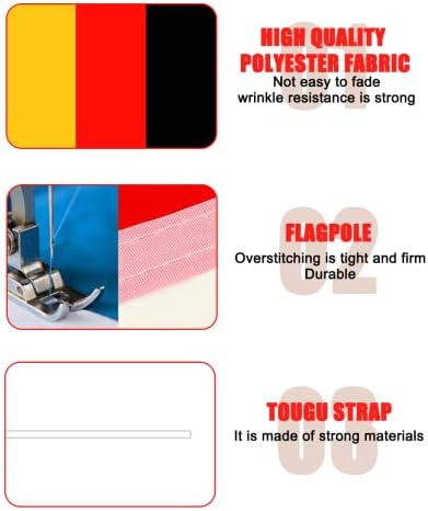 German Flag Bunting,Germany Bunting Flags,20 pennants German Bunting Party Decoration Banner for Street Parties, Football, Sporting Events,Celebrations,World Cup Football 2022