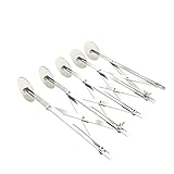 Restaurantware Met Lux 9.5 x 2.25 Inch 5 Wheel Pastry Cutter 1 Expandable Accordion Cutter - Corrosion-Resistant Dishwasher-Safe Stainless Steel Multi-Blade Pizza Cutter For Cutting Pasta Dough