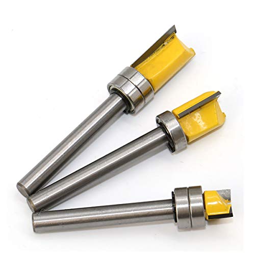 3 Stück 6mm Holz Fräser Router Bit Oberfräser Schaft Alloy Blade Fräser Schneiden Nutfräsen Holzschneider Router Bit für Trimm Carving Tool