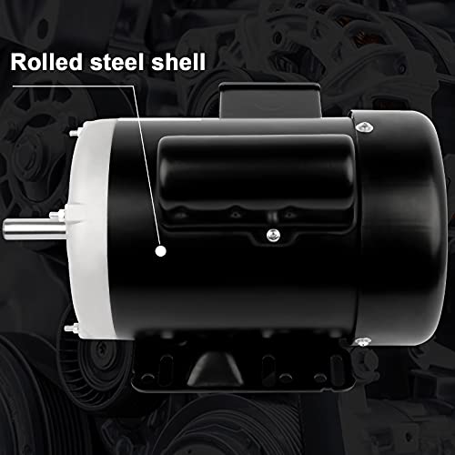 1/2Hp Electric Motor 1750Rpm Farm Duty Single Phase Motor 115-230V 56 Frame 5/8" Shaft Diameter 60Hz 4Pole Tefc Cw/Ccw #TOP4